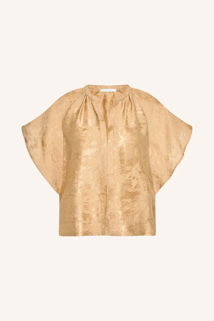 Vina Jacquard Blouse - Desert