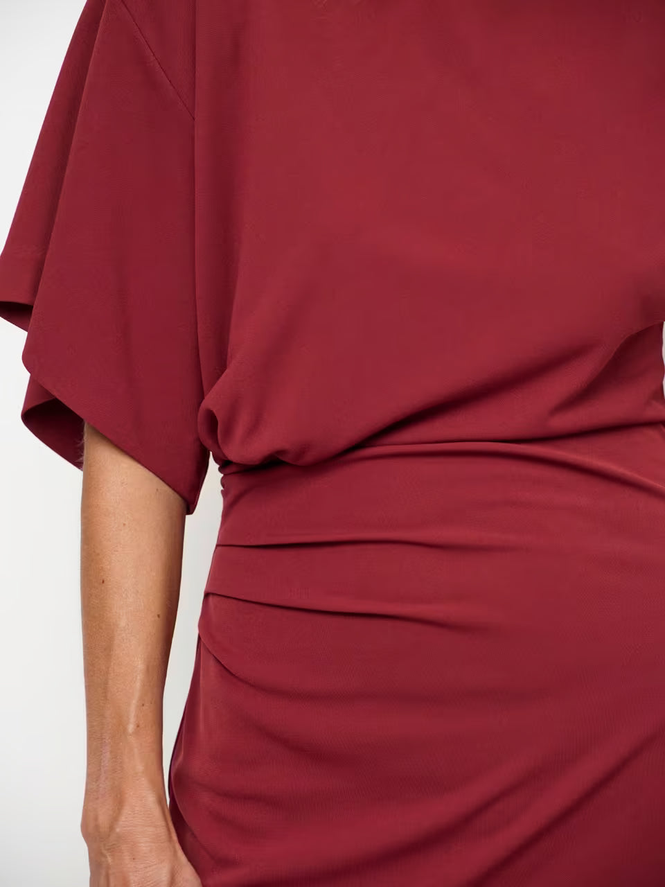 Aliki Asymmetrical Maxi Dress - Berry Dress