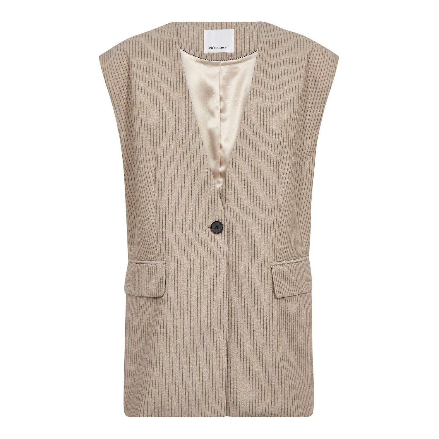 NadineCC Oversize Vest - Bisquit