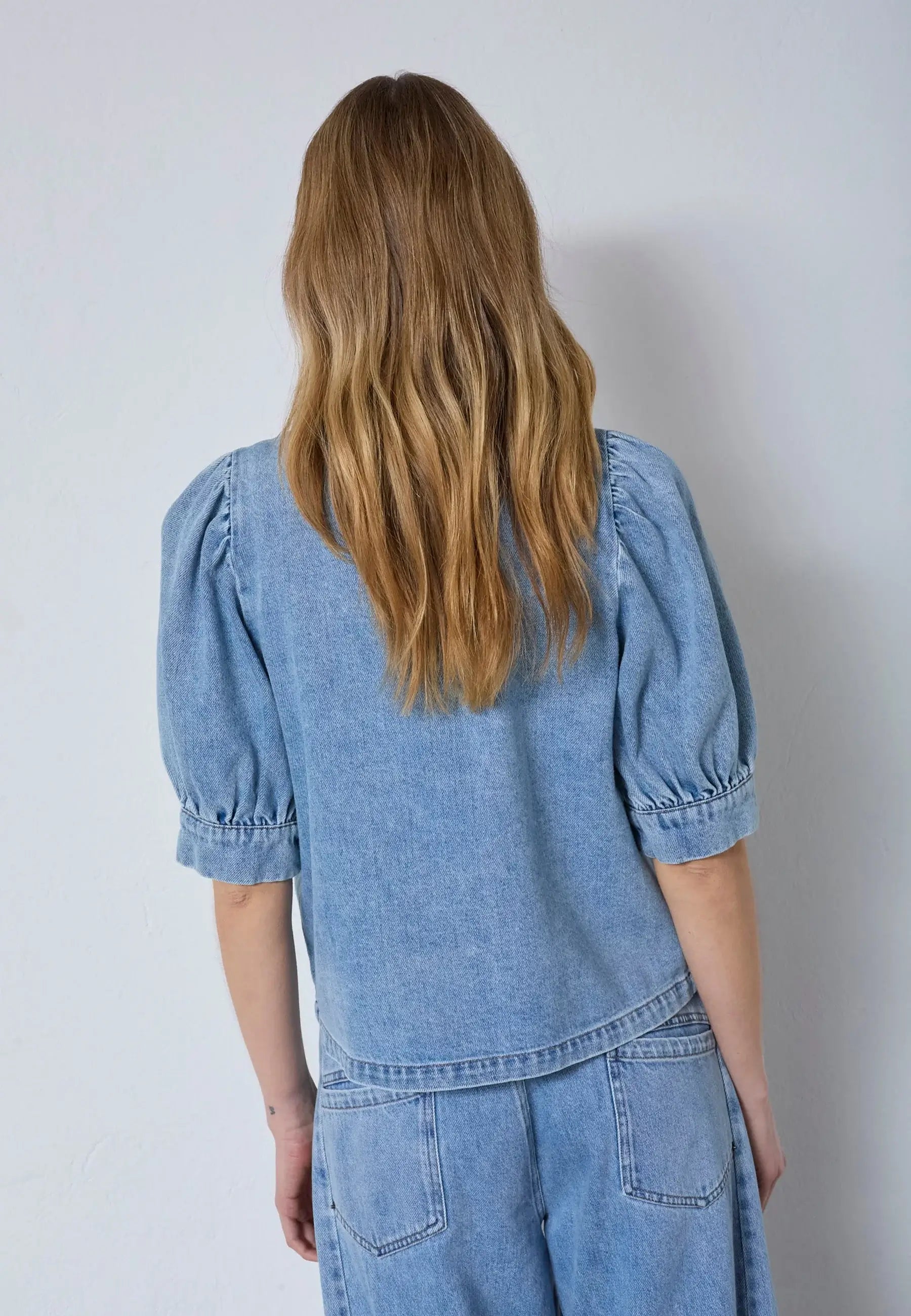 AsjaCC Denim Blouse - Denim Blue