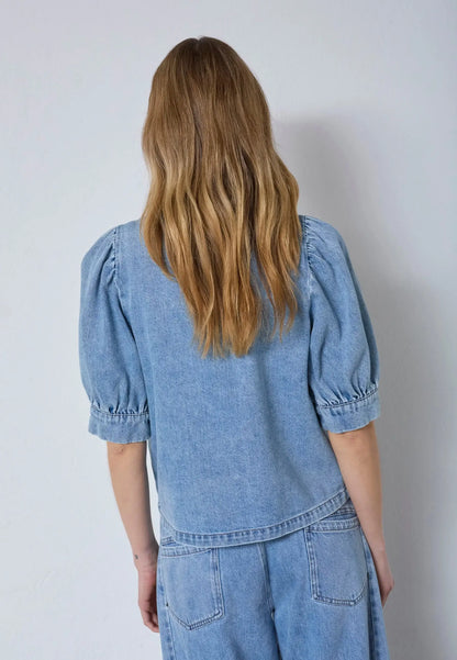 AsjaCC Denim Blouse - Denim Blue
