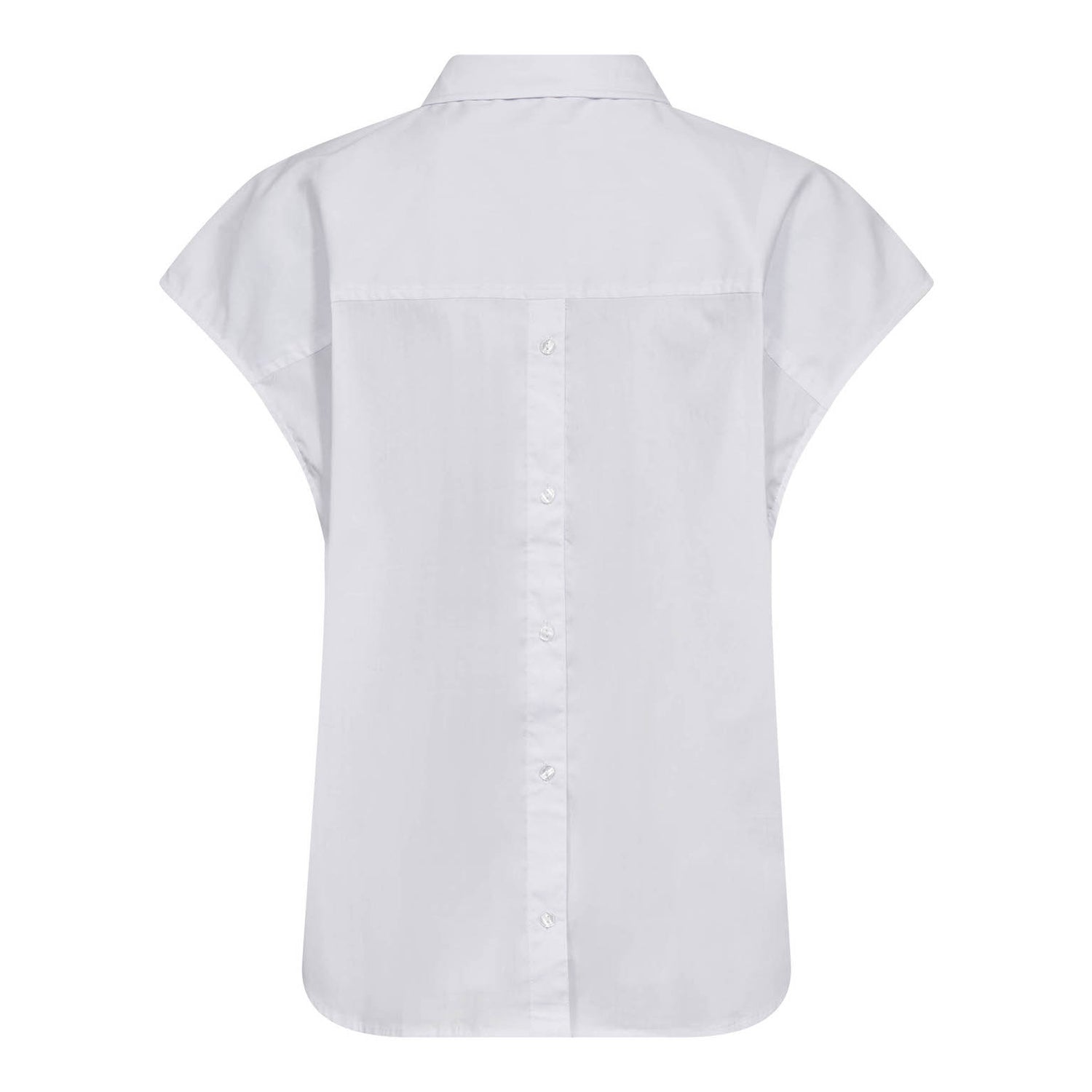 ElaraCC Slit Back SS Shirt - White