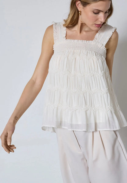 JerryCC Smock Strap Top - Off White