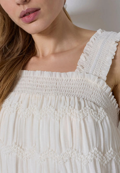 JerryCC Smock Strap Top - Off White