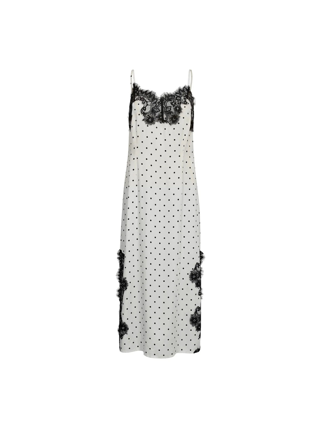 AmeliCC Dot Lace Strap Dress - Off White