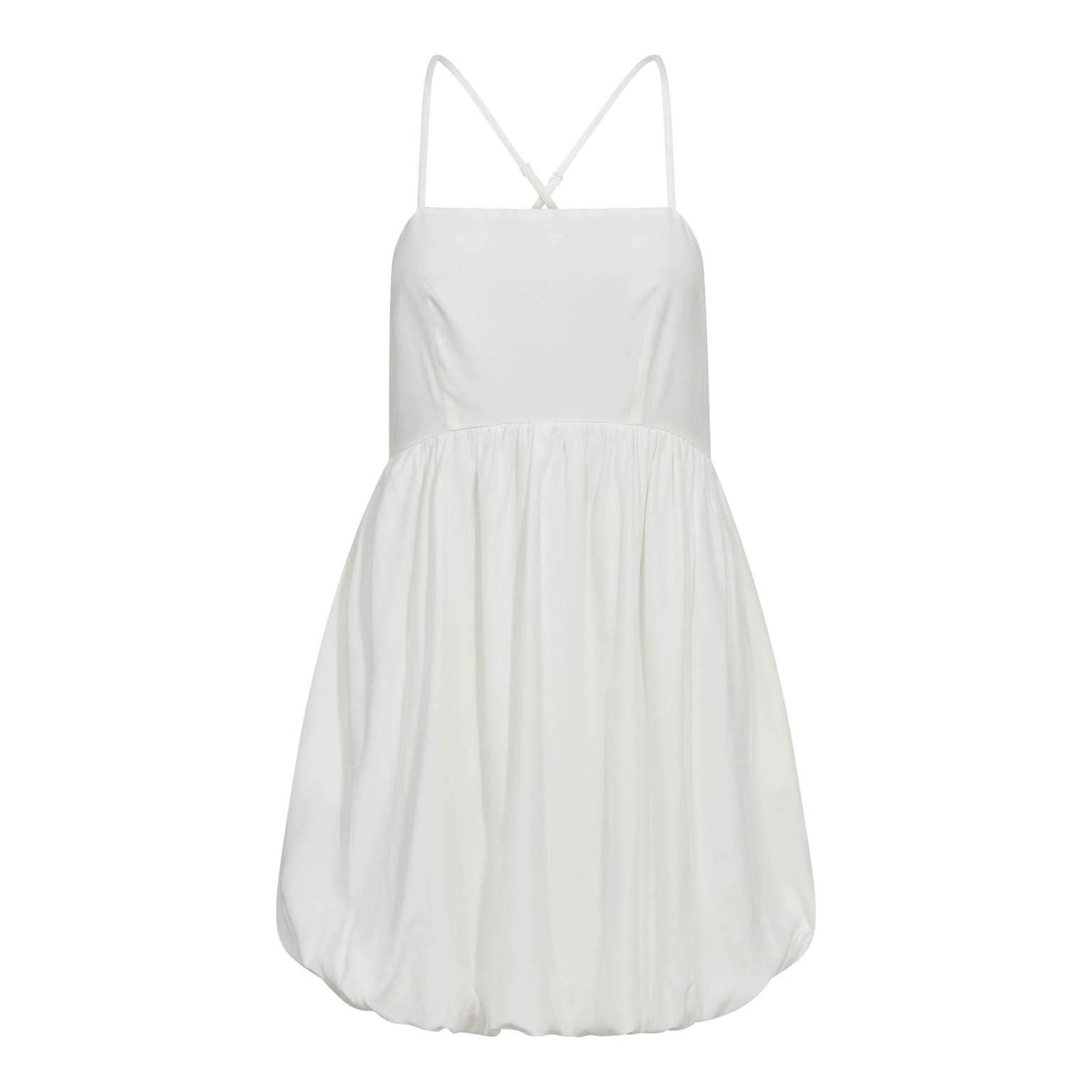 SunriseCC Balloon Strap Dress - White