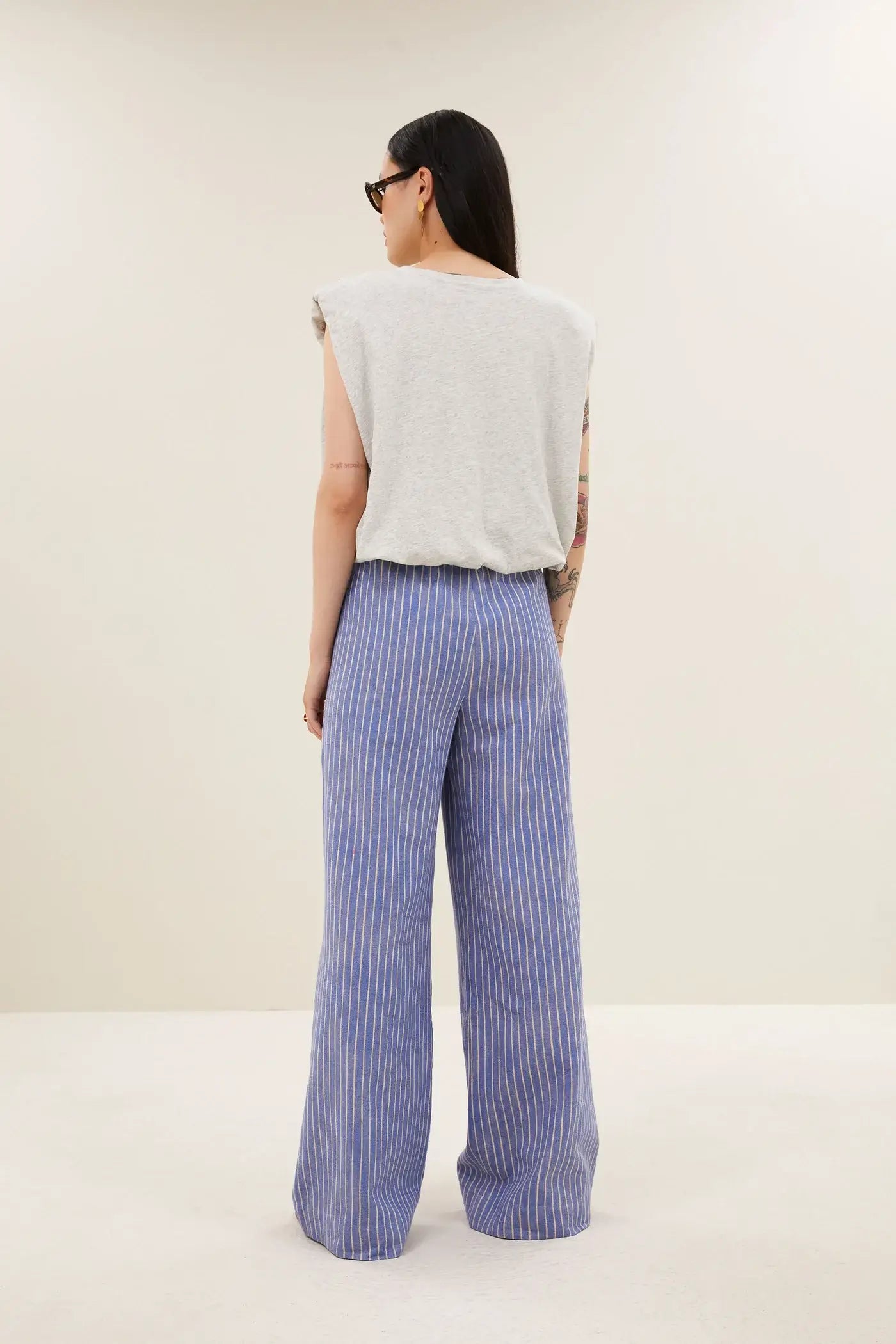 Nilou Jersey Top - Grey Melee