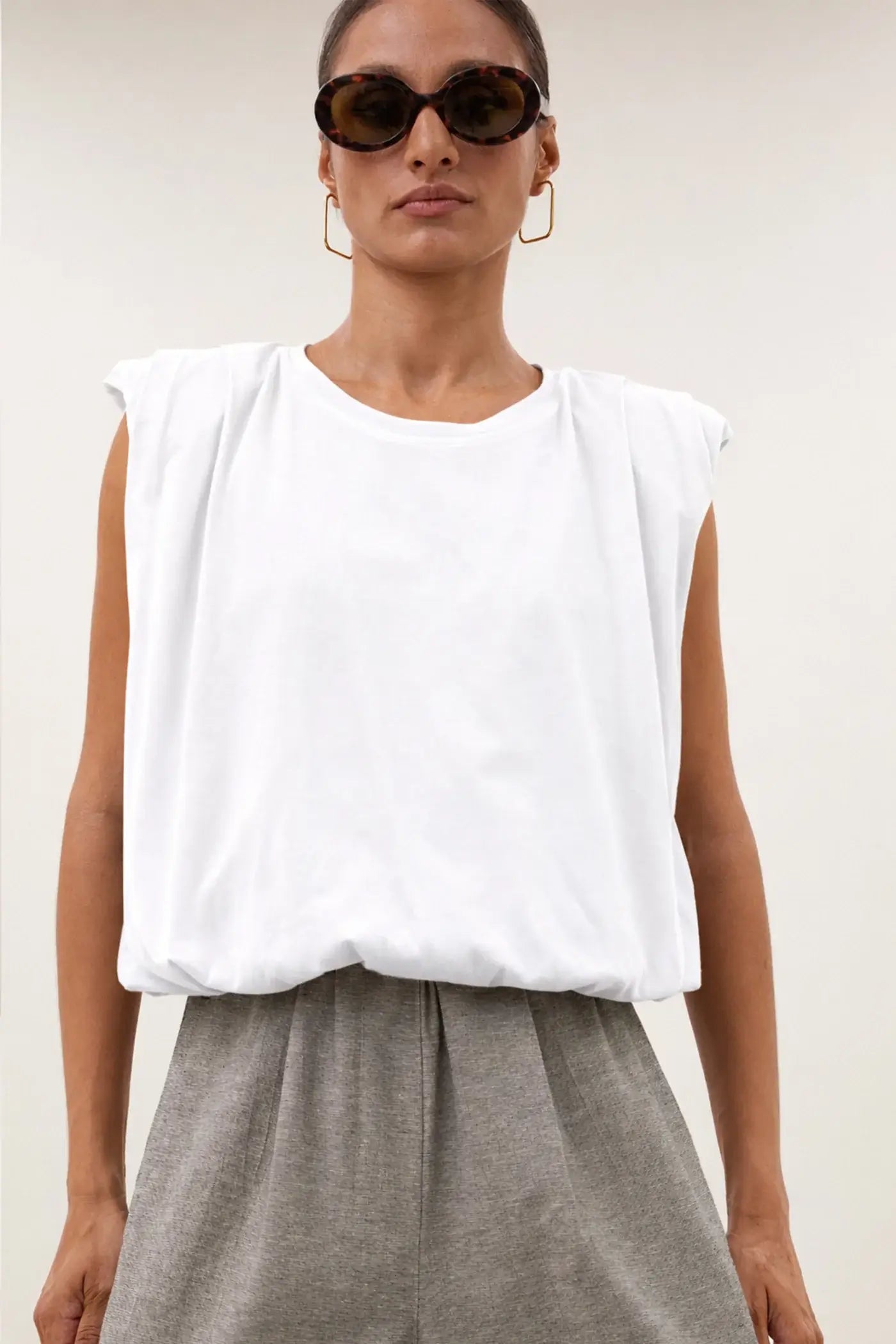 Nilou Jersey Top - Off White