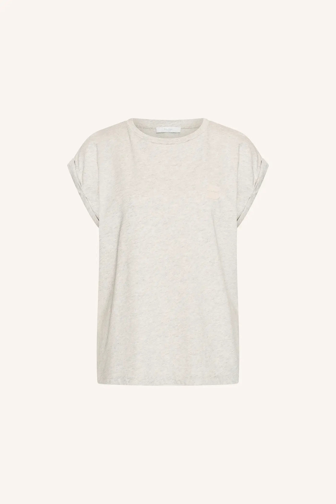 Tobi Flame Logo Top - Light Grey Melee