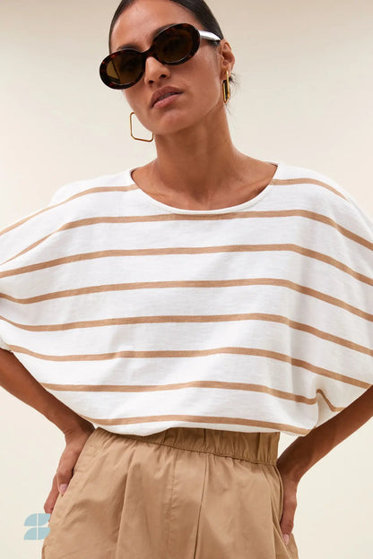 Merle Heavy Flame Stripe Top - Desert Stripe