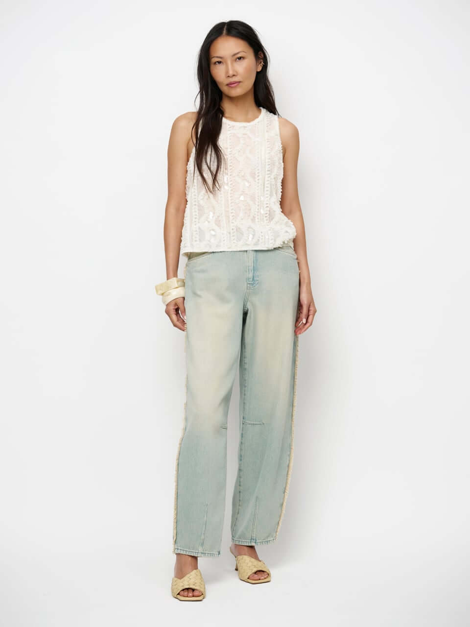 Noi Sequins Tanktop - Ivory