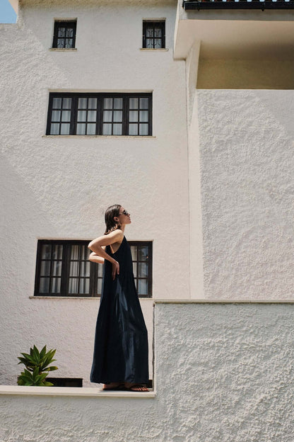 Peggy Twill Dress - Captain Blue