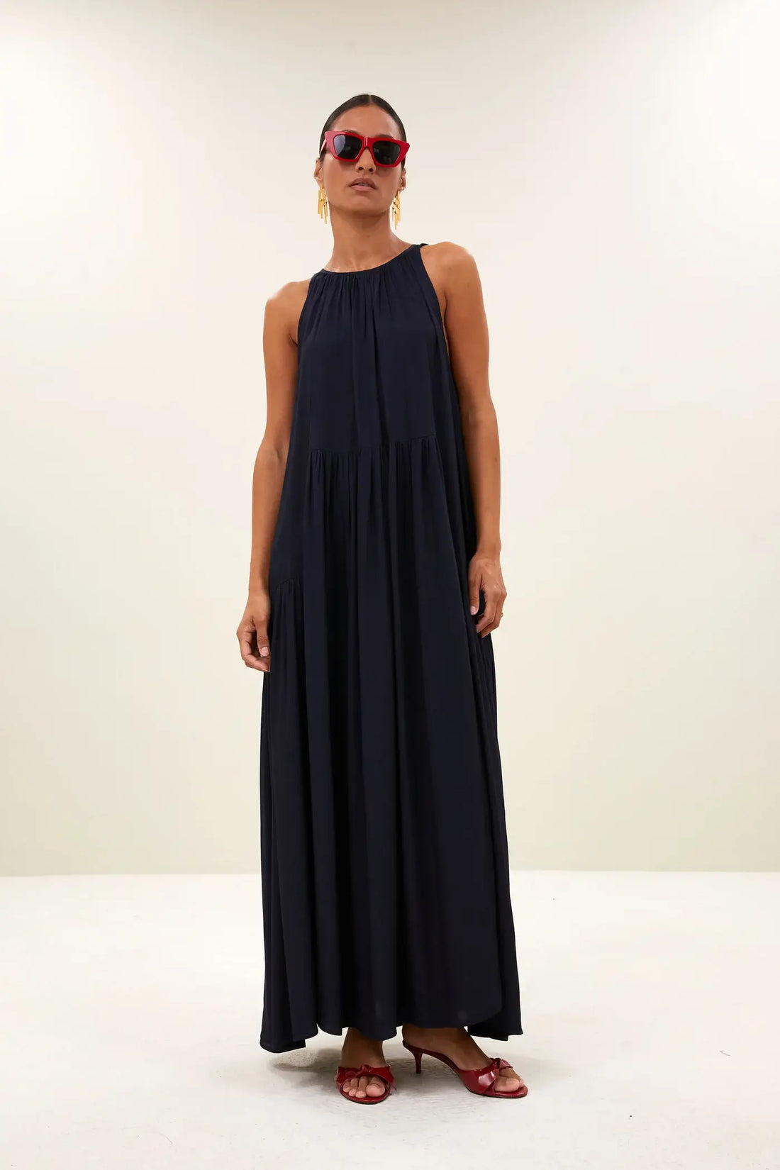 Peggy Twill Dress - Captain Blue