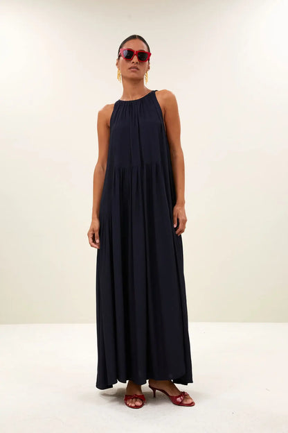 Peggy Twill Dress - Captain Blue