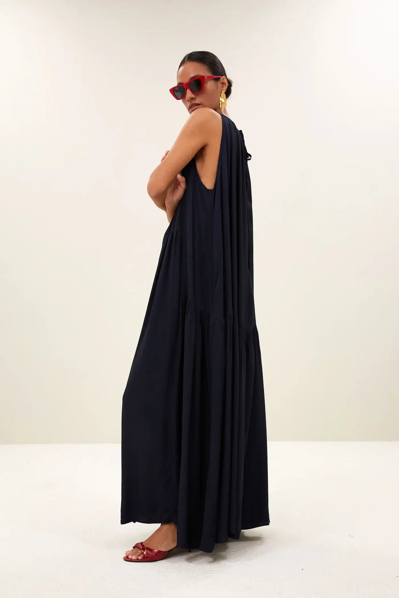 Peggy Twill Dress - Captain Blue