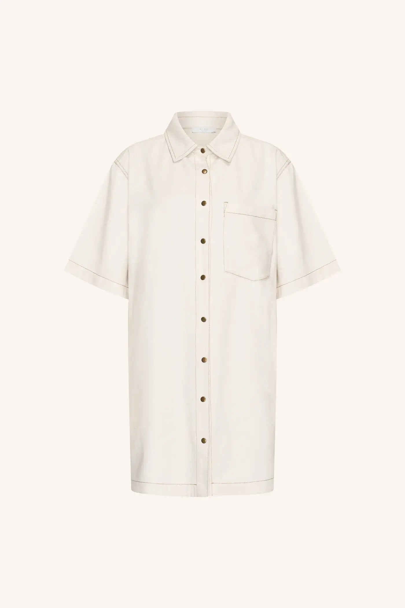 Lexia Twill Dress - Cloud White