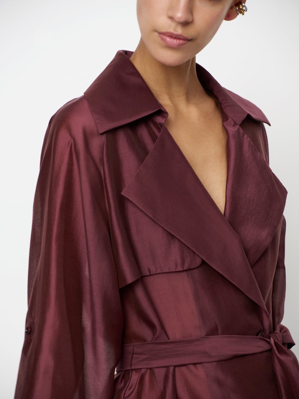 Svea Short Trench Blazer - Cacao Berry