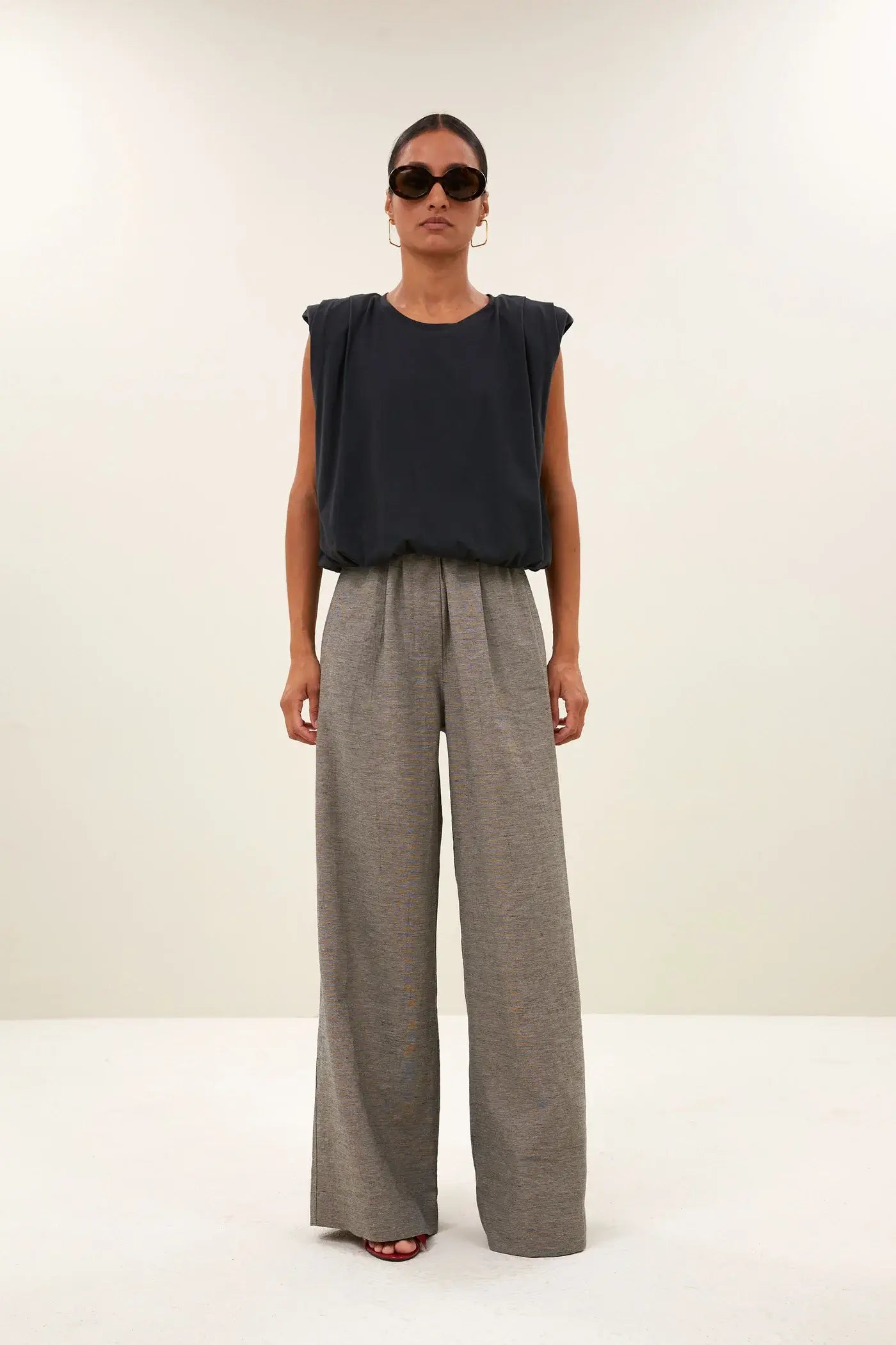 Benji Melange Pants - Charcoal Melee