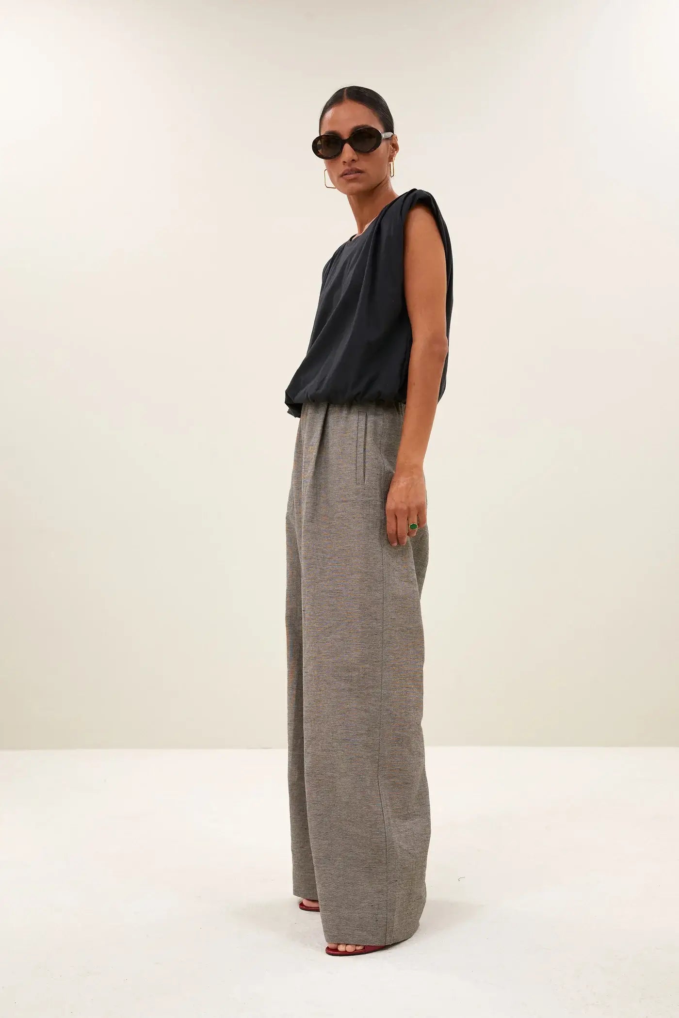 Benji Melange Pants - Charcoal Melee