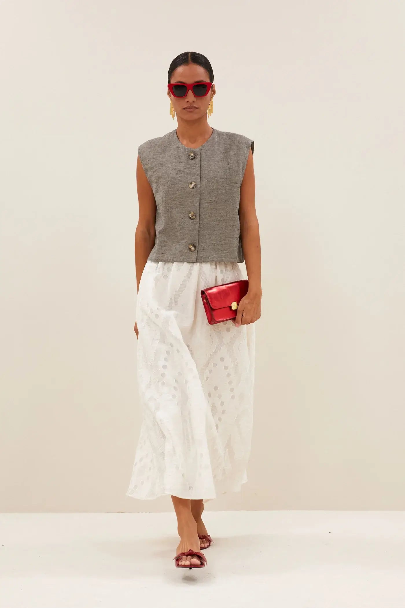 Nori Melange Gilet - Charcoal Melee