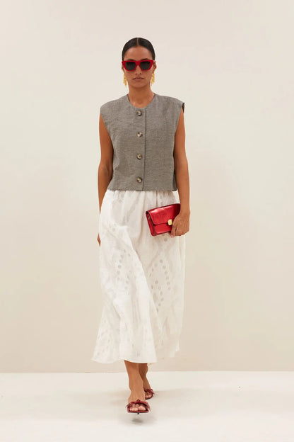 Nori Melange Gilet - Charcoal Melee