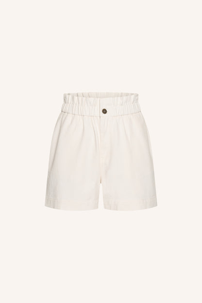 Leon twill short - Cloud White