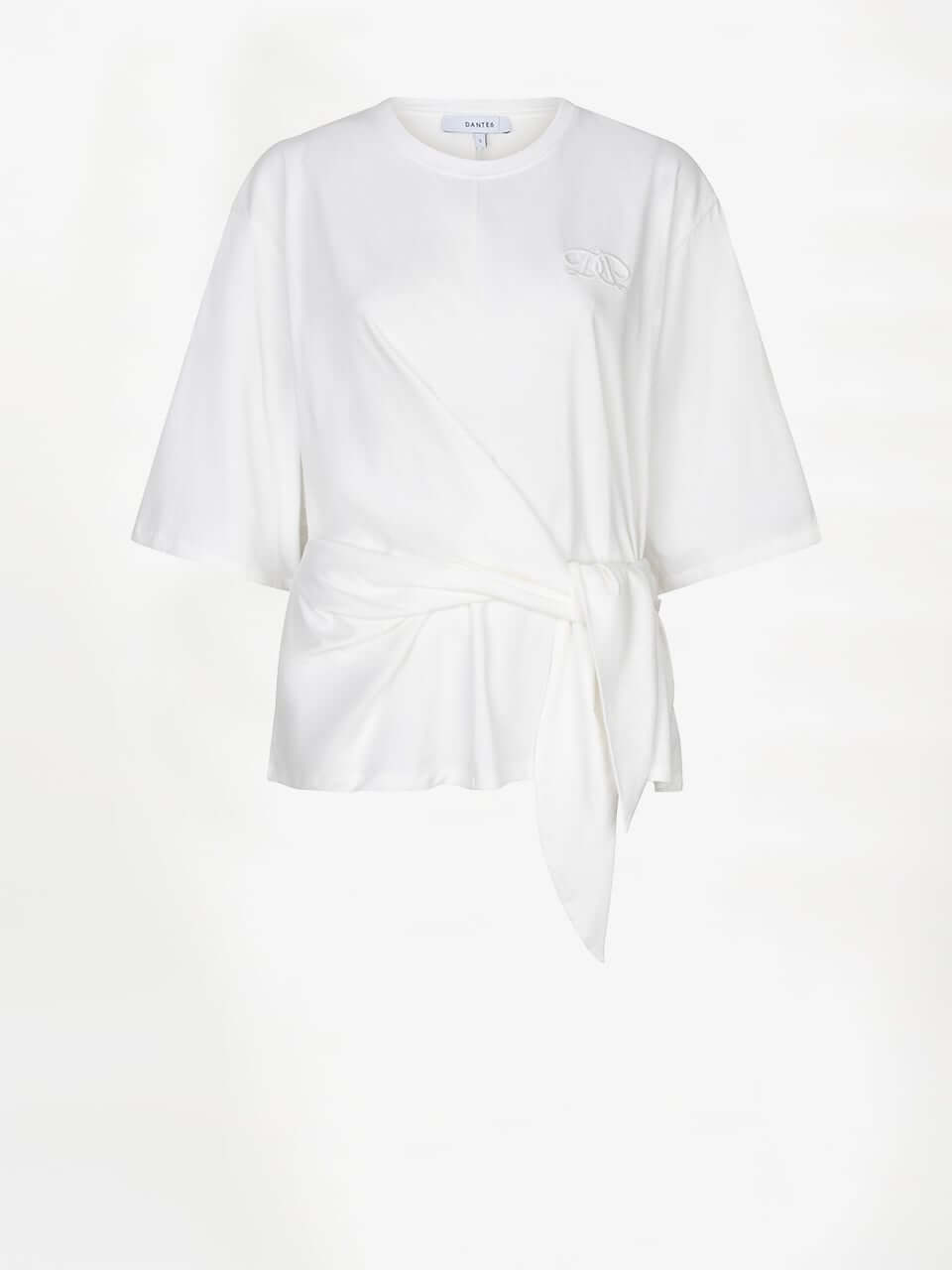 Dori Twist Detail Tee - Milk White