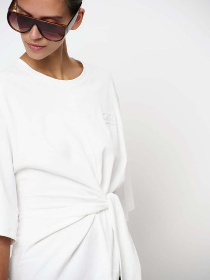 Dori Twist Detail Tee - Milk White