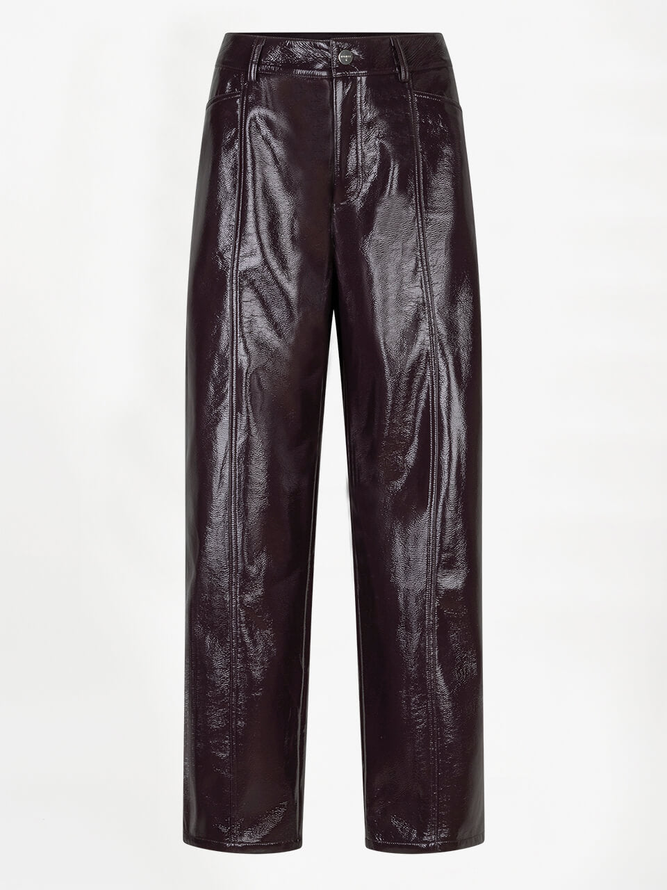 Scene Patent-Faux-Lederhose - Dark Plum