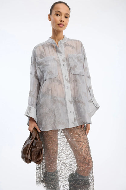 Fortuna Blouse - Light Grey