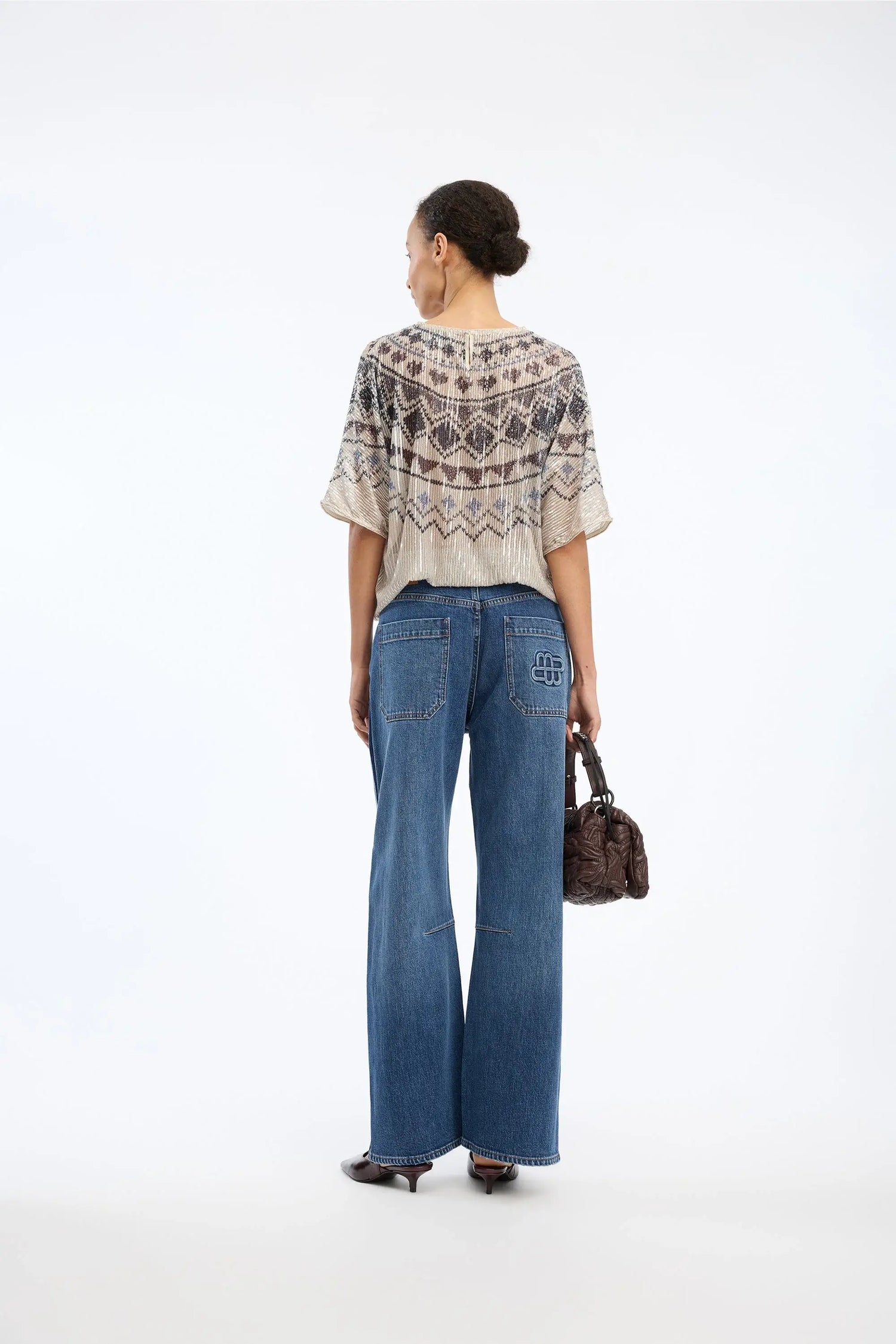 Vunny Knit Top - Print Camel