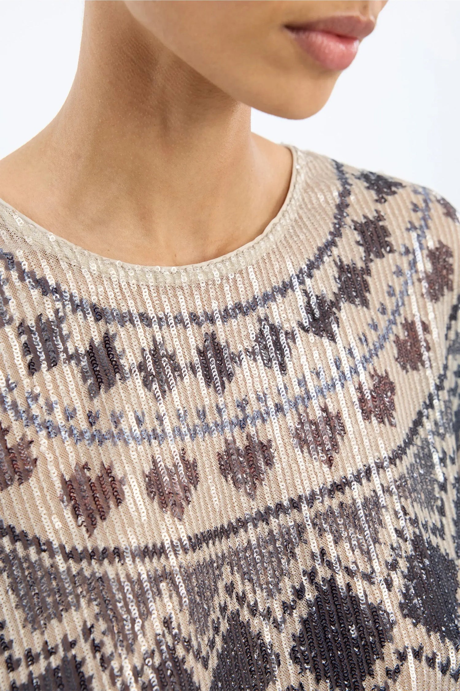 Vunny Knit Top - Print Camel