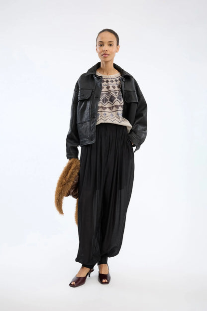 Vunny Knit Top - Print Camel