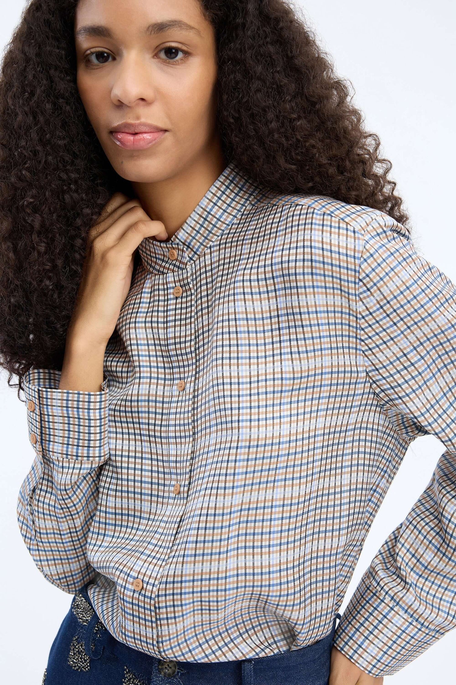 Veiling Blouse - Mix Blue