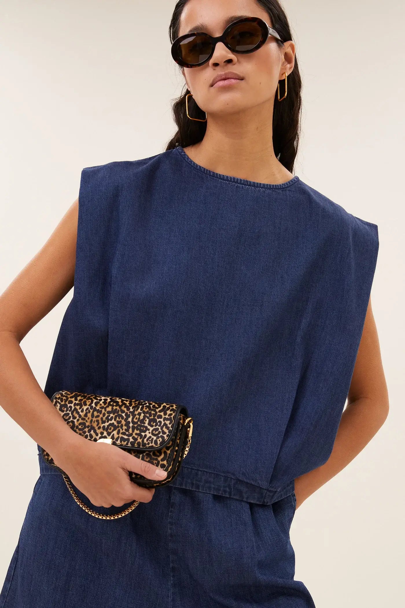 Ginza Denim Top - Dark Denim