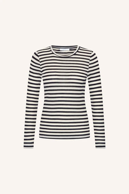 Basic ls Rib Top - Moon Stripe