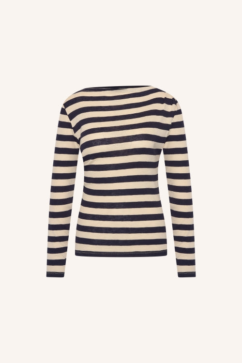 Leya Big Stripe Top - Night Sky