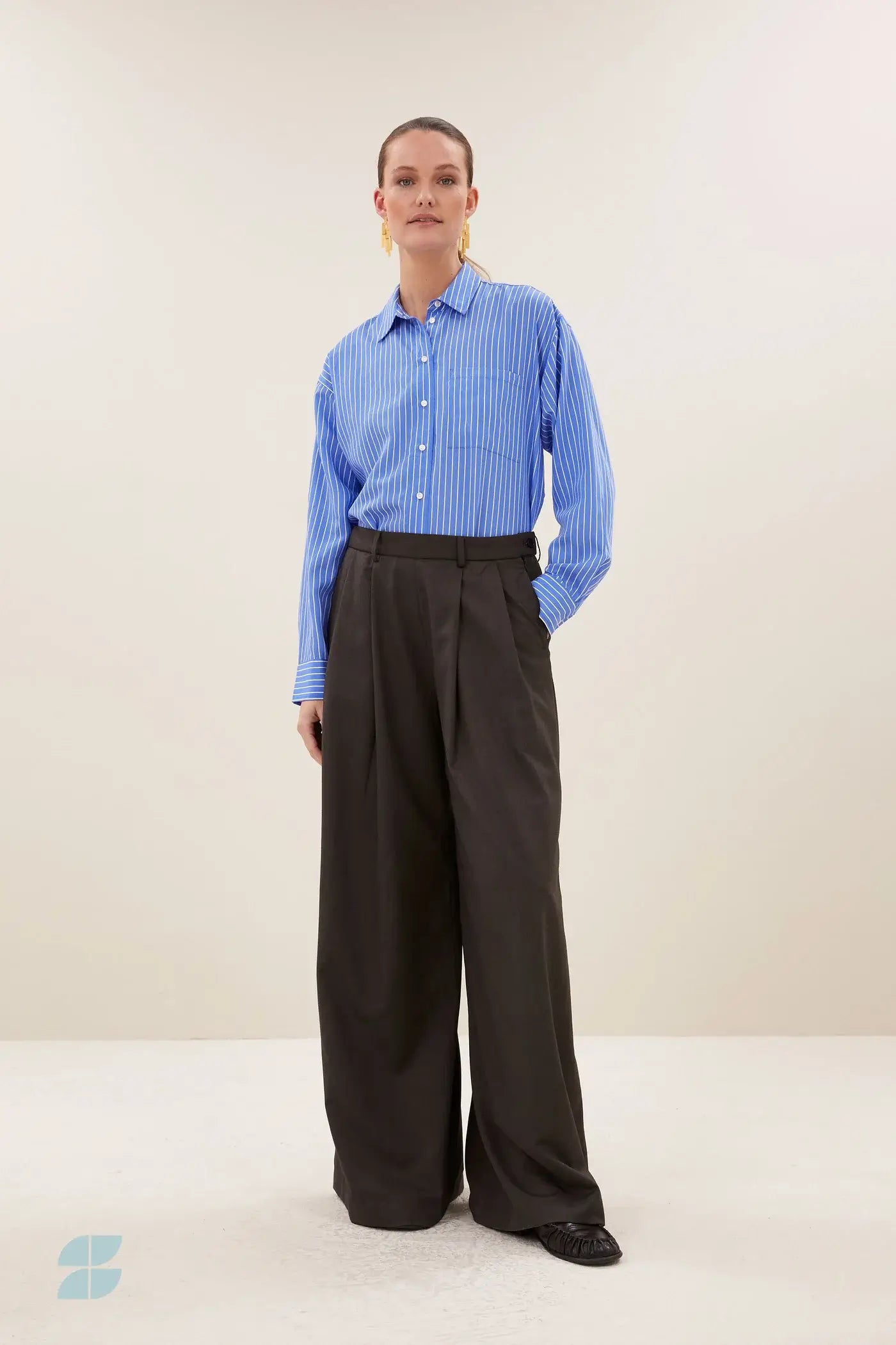 Iise Streifenbluse – Azulblaue Streifen