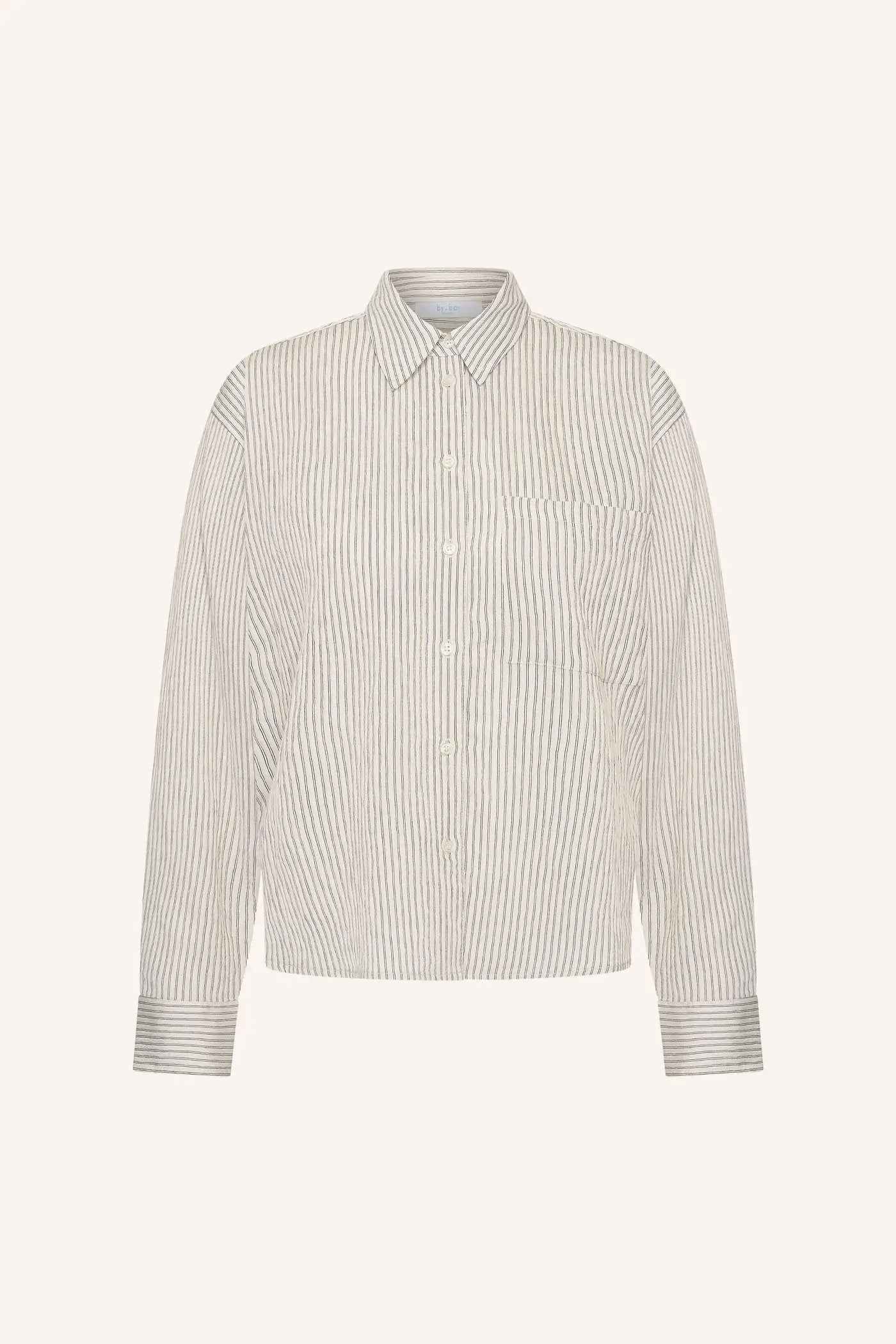 Iise Thin Stripe Bluse – Jet Black Stripe