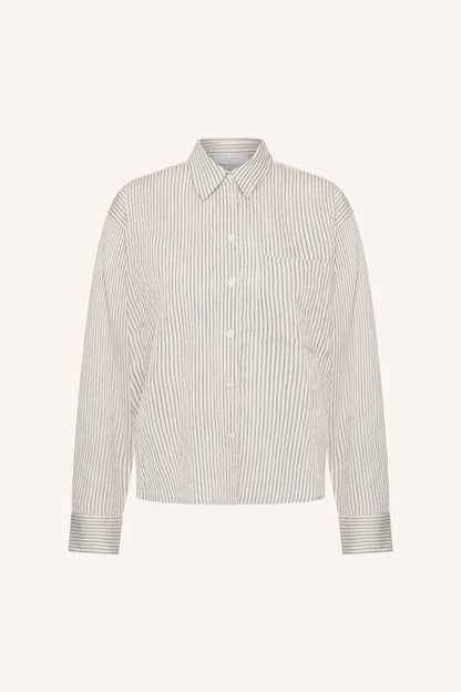 Iise Thin Stripe Bluse – Jet Black Stripe