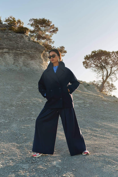 Scott Wool Coat - Midnight