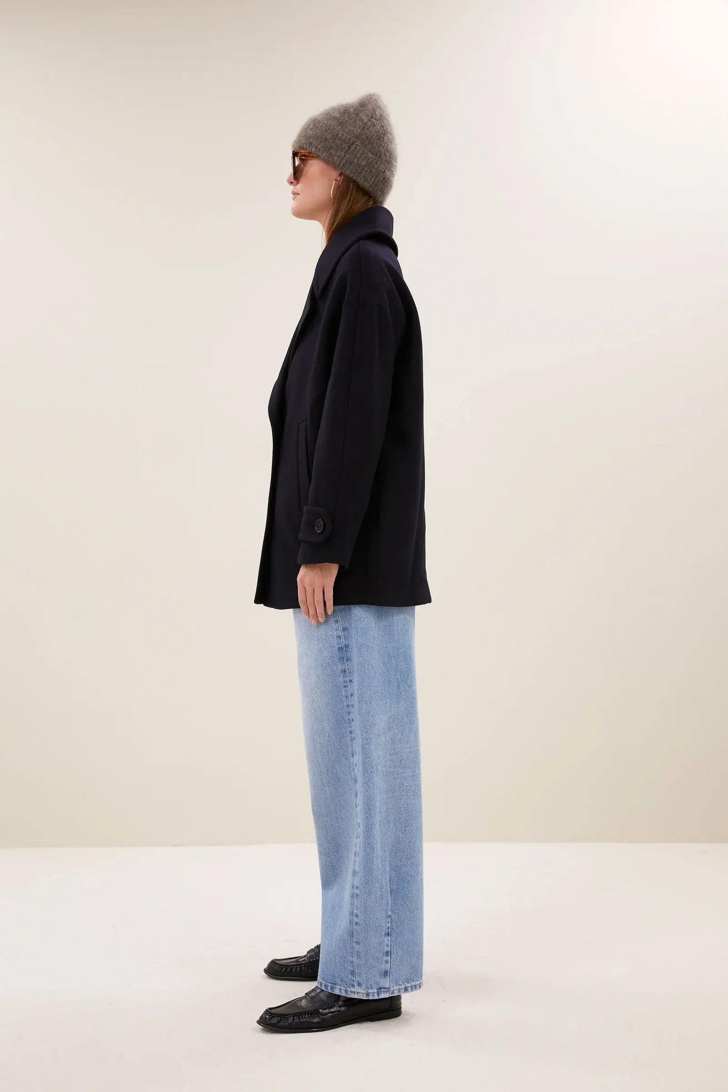 Scott Wool Coat - Midnight