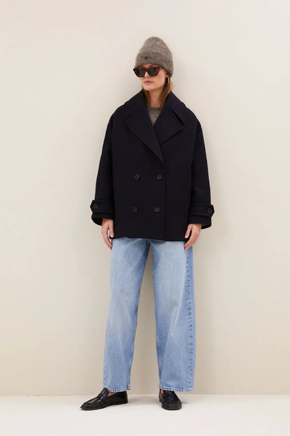 Scott Wool Coat - Midnight