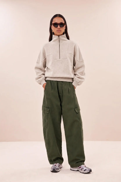 Matcha Heavy Twill Pants - Dark Olive