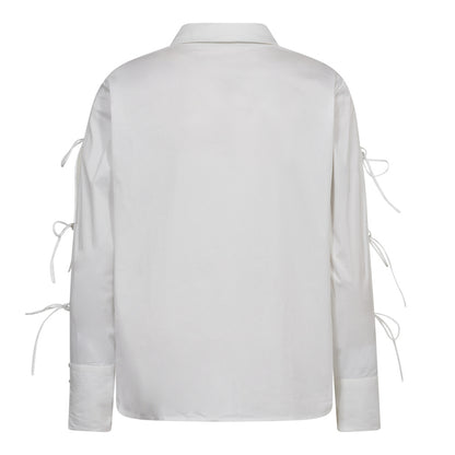 PoppyCC Eyelet Tie Shirt - White