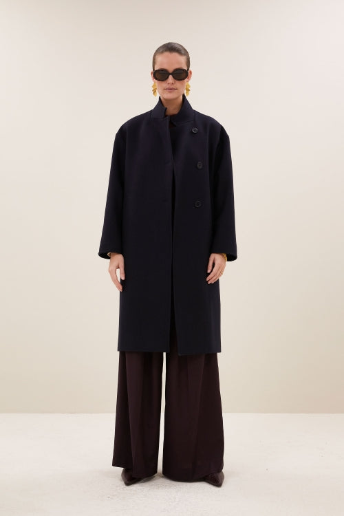 Macy Wool Coat - Midnight