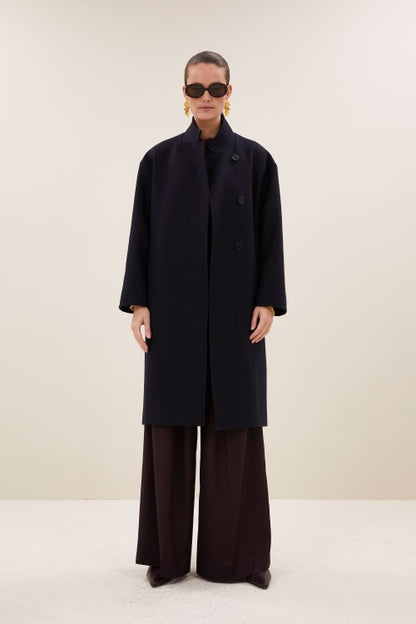 Macy Wool Coat - Midnight