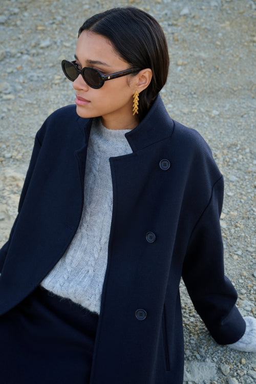Macy Wool Coat - Midnight
