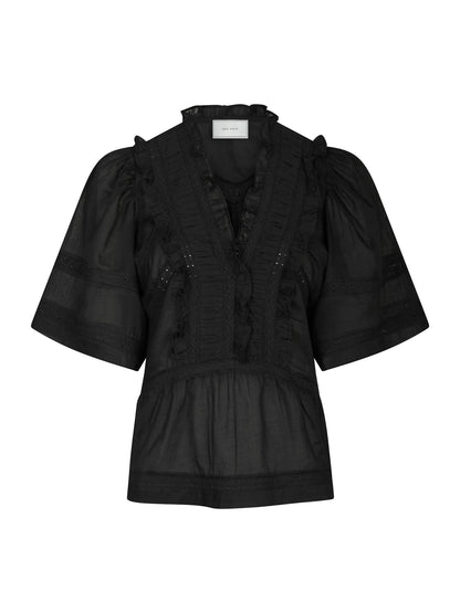 Evienne S Voile Top - Black