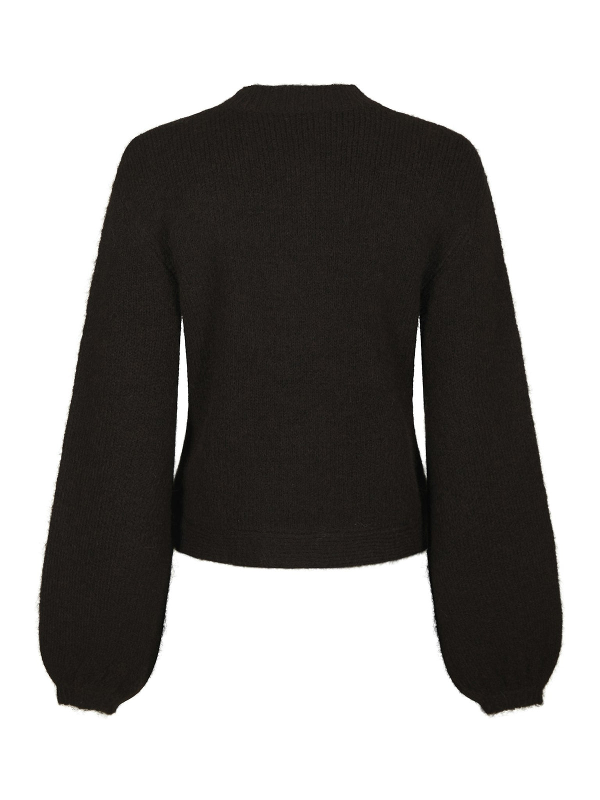 Gio Fluffy Knit Cardigan - Dark Brown